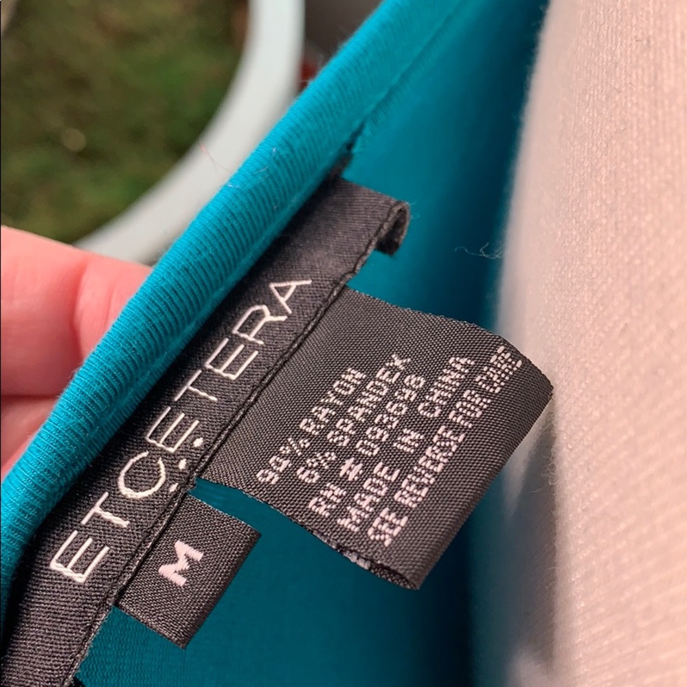 Etcetera Turquoise Top Medium - image 4